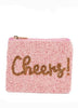 Hand Beaded CHEERS Coin Purse