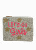 Hand Beaded Lets Go Girls Coin Purse