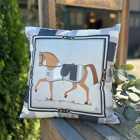 Blissful Vintage Horse Pillow