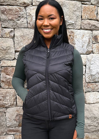 Blissful Highbury Puffer Vest - Black