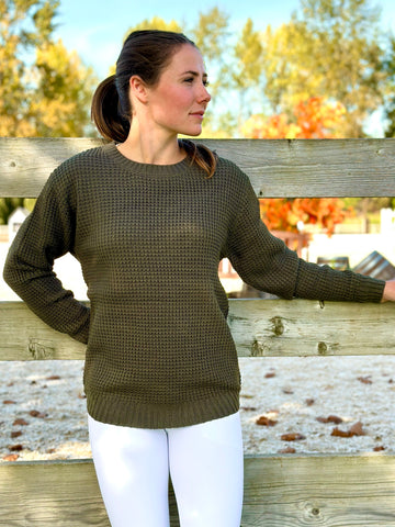 Blissful Crofton Knit Sweater - Forest