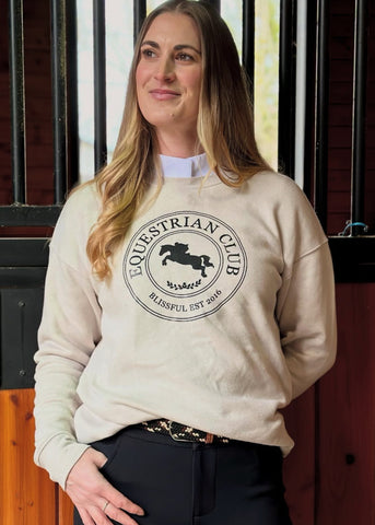 Equestrian Club Sweatshirt - Oatmeal