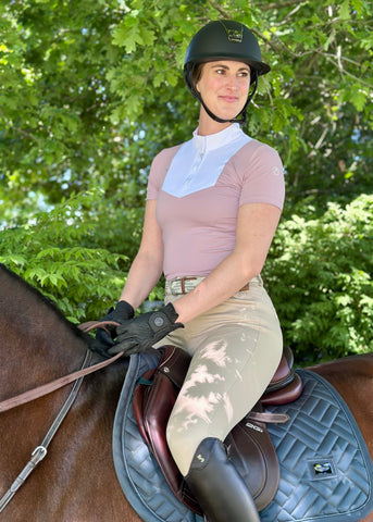 Blissful Alma Short Sleeve Show Shirt - Dusty Rose