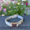 Blissful Rose Gold Herringbone Dog Collar
