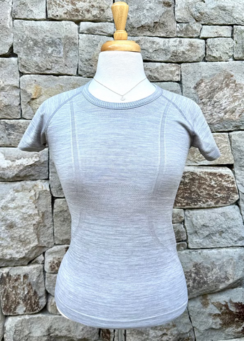 Blissful Prescott Short Sleeve Tech Top - Heather Grey