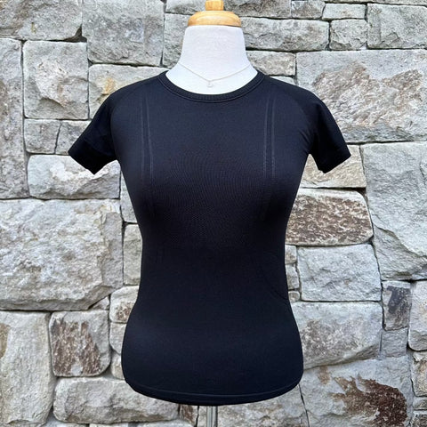 Blissful Prescott Short Sleeve Tech Top - Black