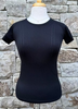 Blissful Prescott Short Sleeve Tech Top - Black