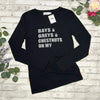 Blissful Bays & Greys & Chestnuts Long Sleeve - Black