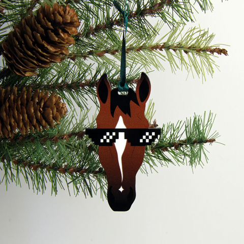 Hunt Seat Christmas Ornament - Thug Life