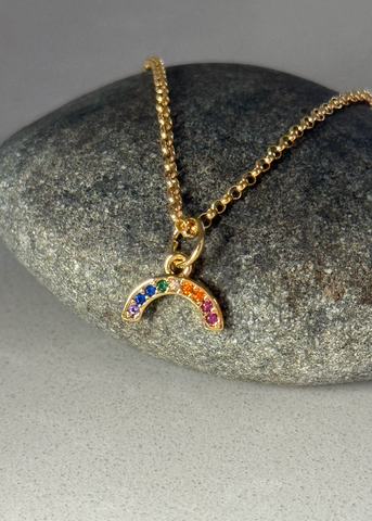 Blissful Rainbow Crystal Necklace