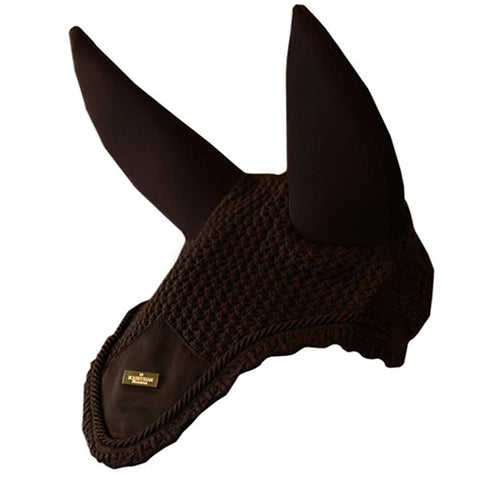 Equestrian Stockholm Chocolate Padded Ears Bonnet