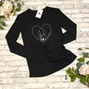 Blissful Heart Horse Long Sleeve - Black