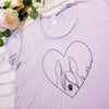 Heart Horse Liquid Soft T-Shirt - Lilac