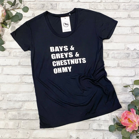 Bays & Greys & Chestnuts Oh My Tee - Black