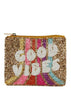 Hand Beaded GOOD VIBES Coin Purse