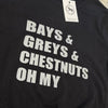 Blissful Bays & Greys & Chestnuts Long Sleeve - Black