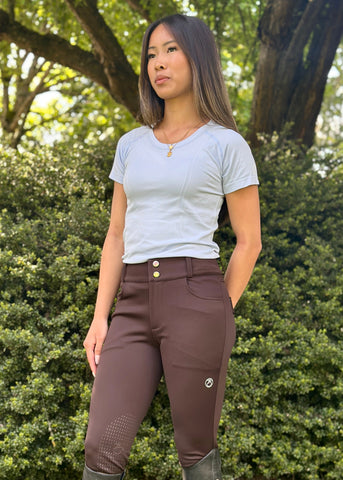 The Blissful Mila Knee Grip Breech - Chocolate