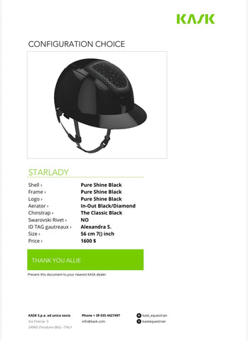 KASK Custom Pure Shine Helmet- Alli