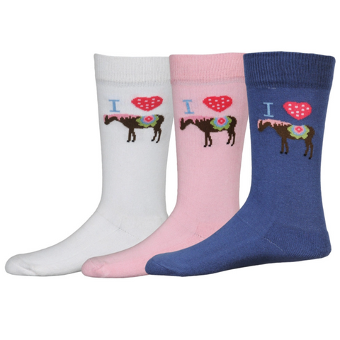 Tuffrider I Heart Pony Ankle Socks - 3 Pack