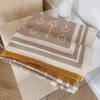 Lila Snaffle Bit Pashmina Scarf - Beige