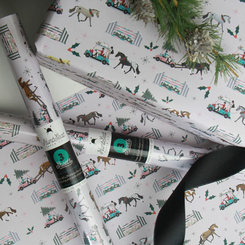 Hunt Seat Holiday Horse Show Gift Wrap