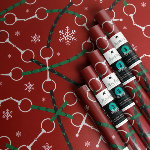 Hunt Seat Bits + Reins Holiday Gift Wrap