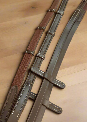 Blissful Pro Rubber Lined Leather Reins