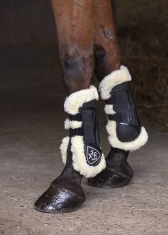Norton XTR Teddy Fleece Tendon Boots - Black