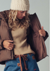 Cozy Drawstring Hooded Puffer Jacket - Chocolate