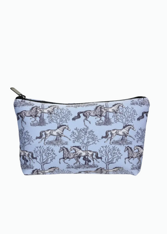 Awst Blue Toile Medium Cosmetic Pouch