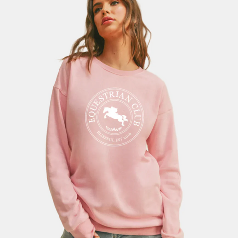 Equestrian Club Sweatshirt - Pink