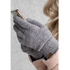 Chenille Touch Screen Winter Gloves - Grey