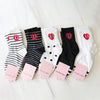 Heart & Stripe & Dots Crew Socks