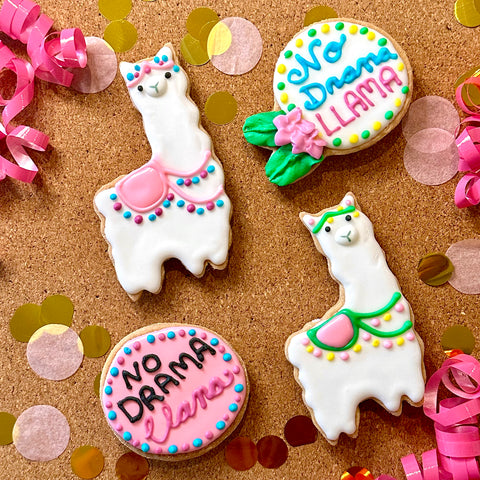 Blissful No Drama Llama Cookie 4 pack