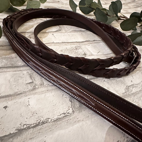 Marco Simone Hunter Laced Fancy Reins - Chocolate