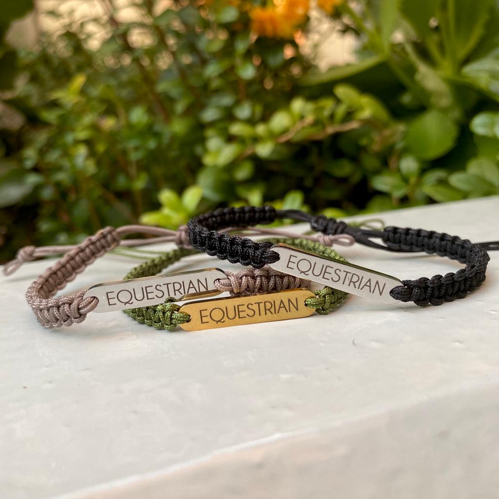 Blissful Equestrian Corded Bracelet