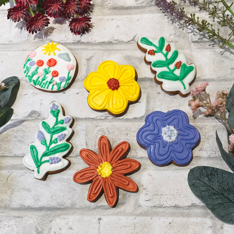 Blissful Spring Flowers Cookie 6 Pack