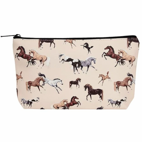 Lila Horses All Over Accessory Bag Medium