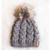 Panache Grey Cable Knit Toque