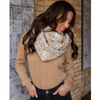 Panache Cream & Grey Infinity Scarf