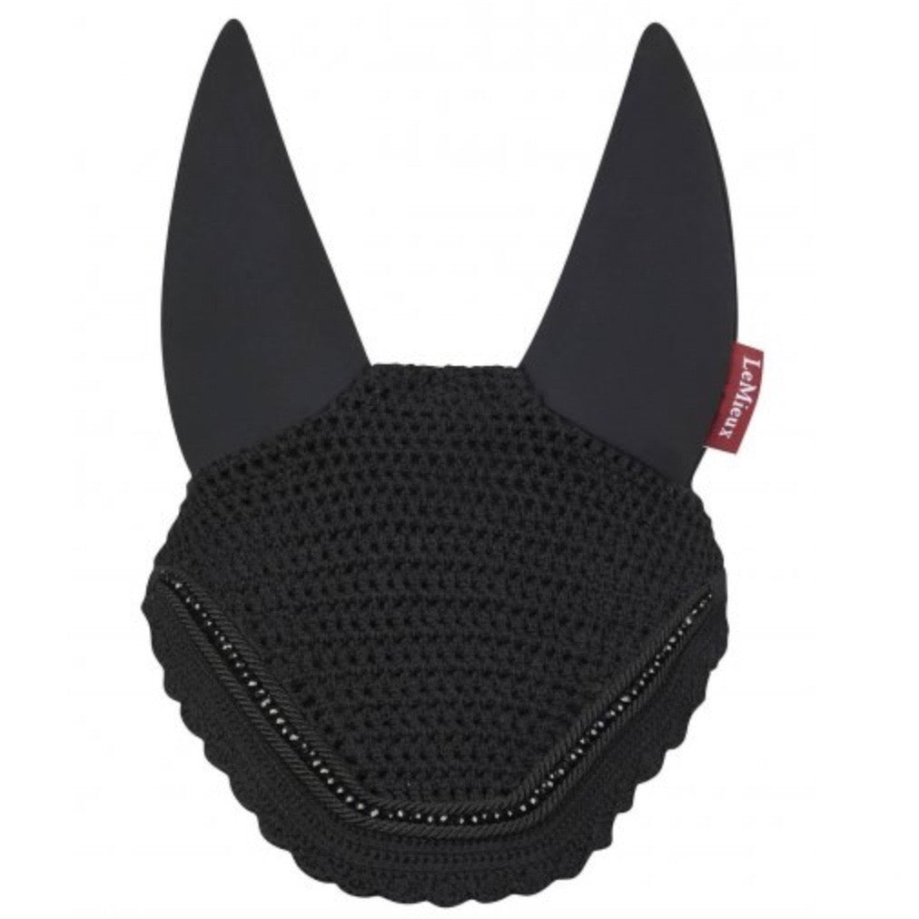 LeMieux Acoustic Diamante Ears Silent Bonnet - Black