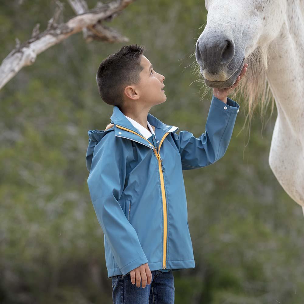 Horseware Kids Rain Jacket 7 8 Moroccan Blue