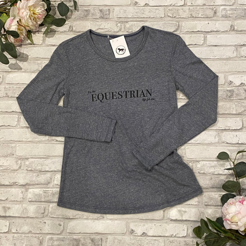 It's The Equestrian Life for Me Long Sleeve - Grey